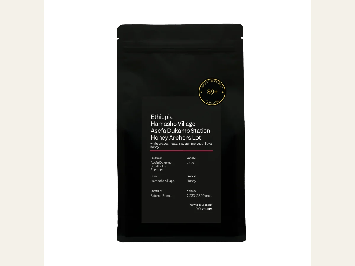 Ethiopia - Hamasho Village Asefa Dukamo Station Honey Archers Lot coffee bag