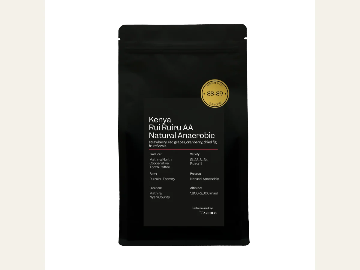 Kenya - Rui Ruiru AA Natural Anaerobic coffee bag
