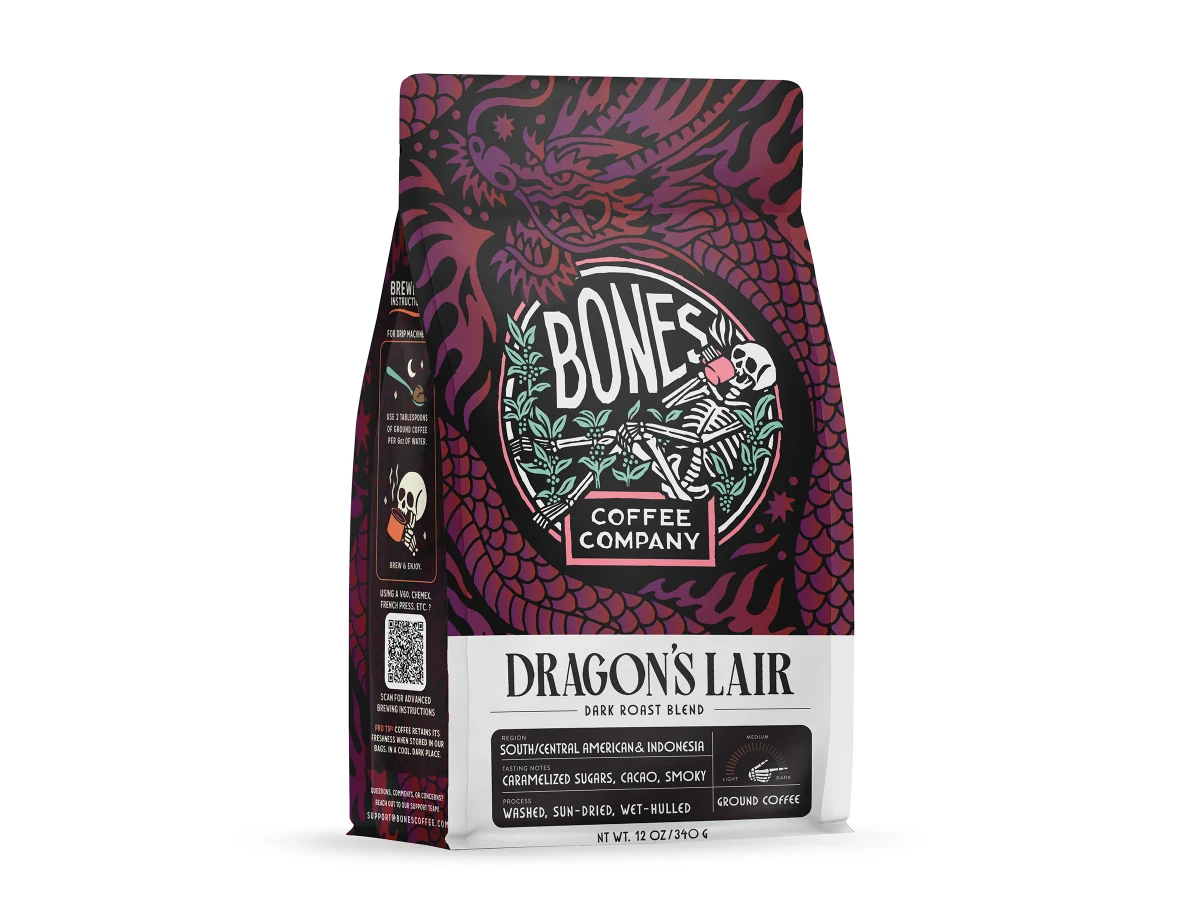 Dragon's Lair coffee bag