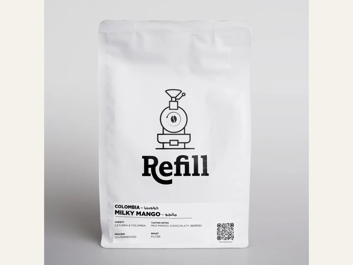 Refill Roastery Colombia Milk Mango coffee bag